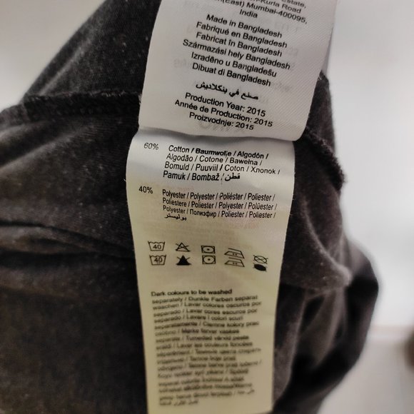 Only Dark Grey length skirt with elastic waist band and slits on both side - Picture 8 of 8